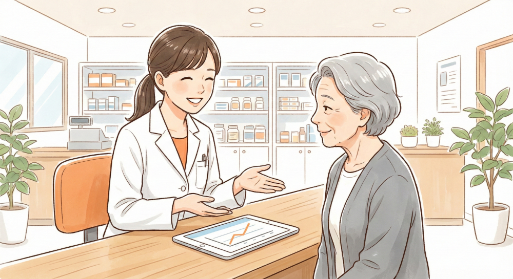 調剤薬局の在宅業務における集金・入金確認のイメージ