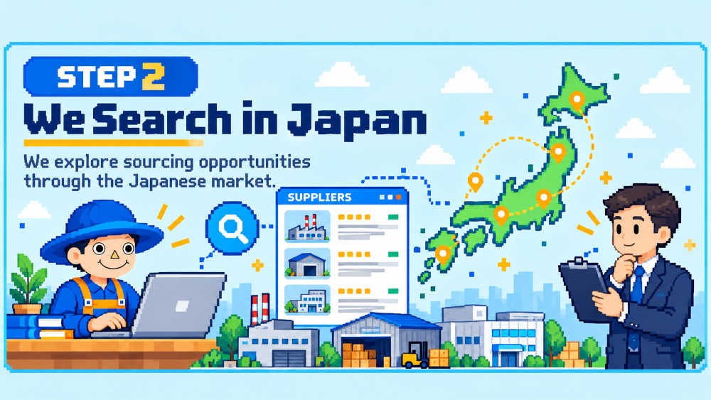 Step 2 - We search for Japanese FA parts in Japan